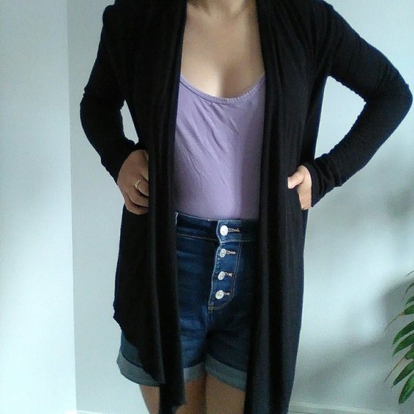 Black Drape Cardigan - Picture 3 of 7